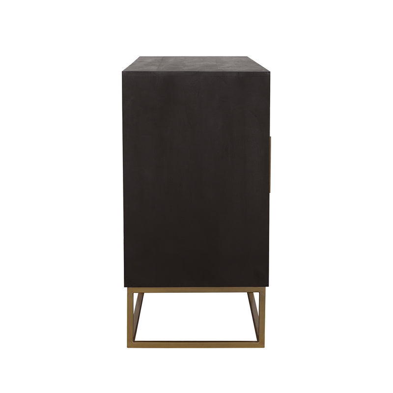 Zara 2-door 57-inch Wood Accent Storage Cabinet Black Walnut