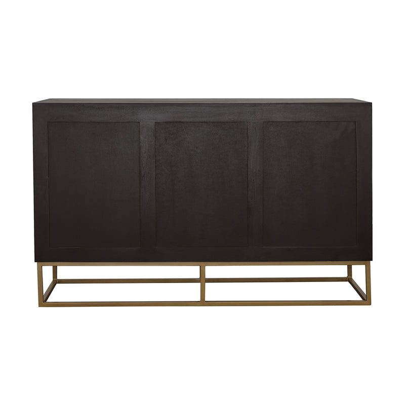 Zara 2-door 57-inch Wood Accent Storage Cabinet Black Walnut