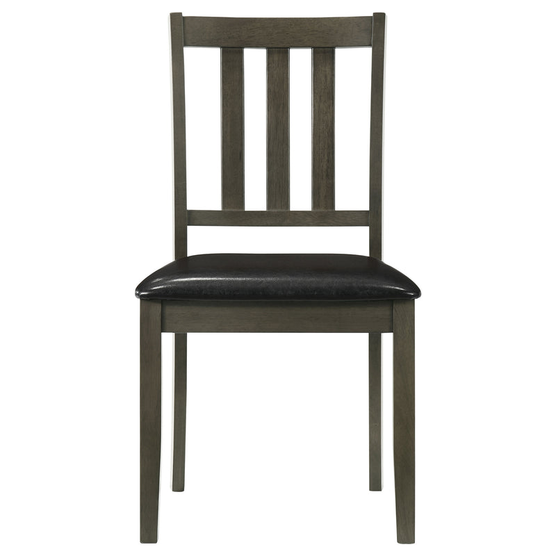 Parkwood 5-piece Square Dining Table Set Dark Ash Brown