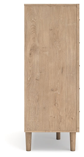 Cómoda ancha de cinco cajones Cielden