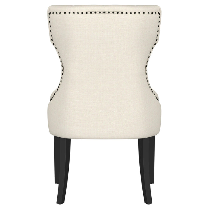 Baney Fabric Upholstered Dining Side Chair Cream and Black
