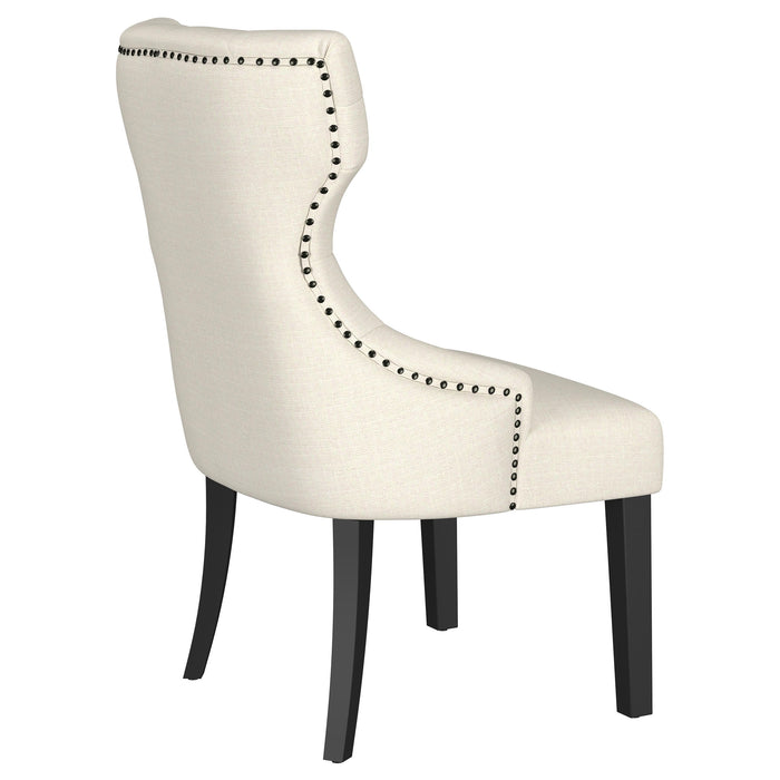 Baney Fabric Upholstered Dining Side Chair Cream and Black