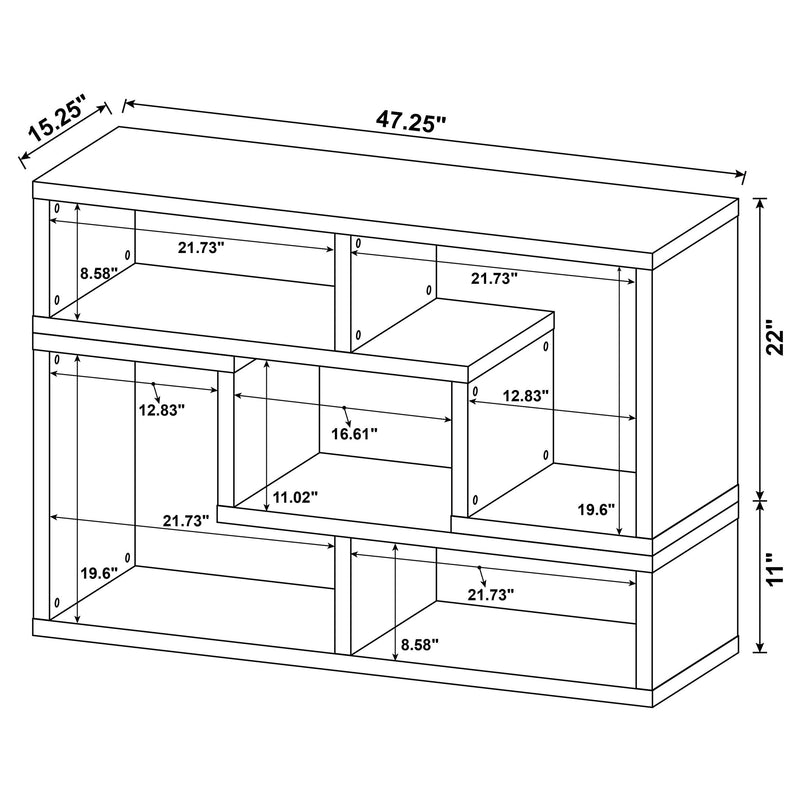 Velma Multipurpose TV Stand and Bookshelf White