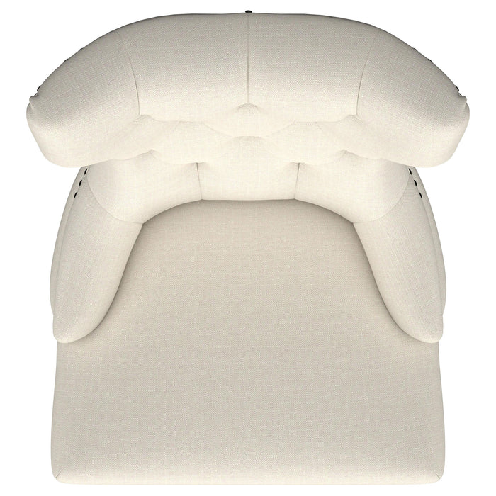 Baney Fabric Upholstered Dining Side Chair Cream and Black