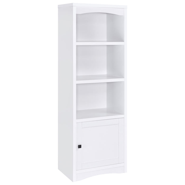 Laughlin 4-shelf Engineered Wood Media Tower White