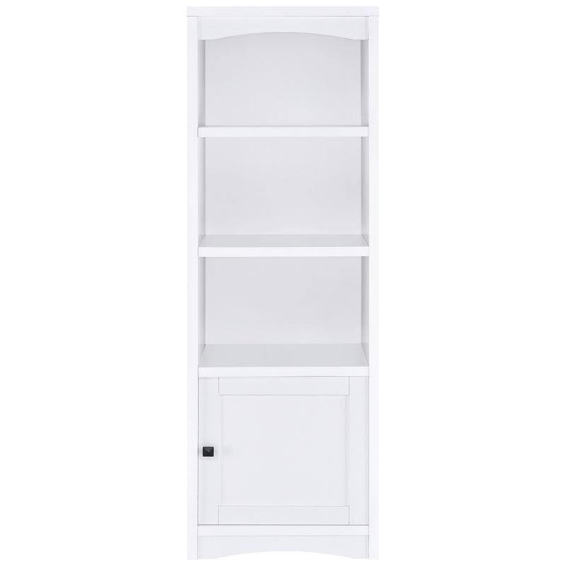 Laughlin 4-shelf Engineered Wood Media Tower White
