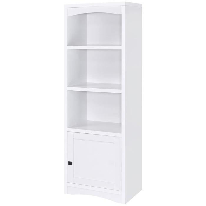 Laughlin 4-shelf Engineered Wood Media Tower White
