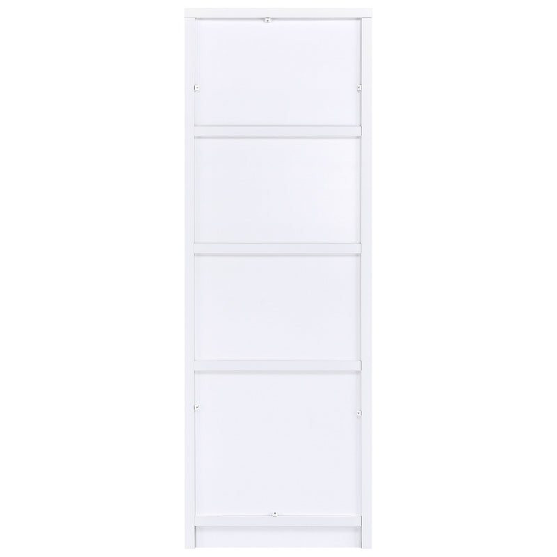 Laughlin 4-shelf Engineered Wood Media Tower White