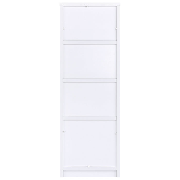 Laughlin 4-shelf Engineered Wood Media Tower White