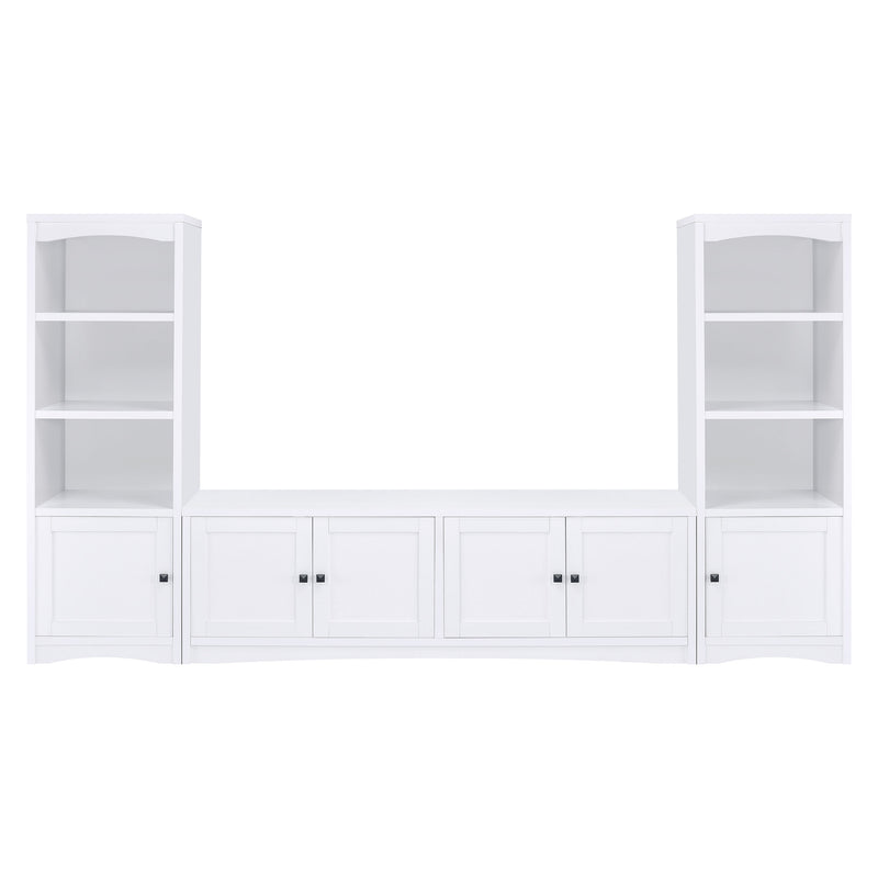 Laughlin 4-shelf Engineered Wood Media Tower White
