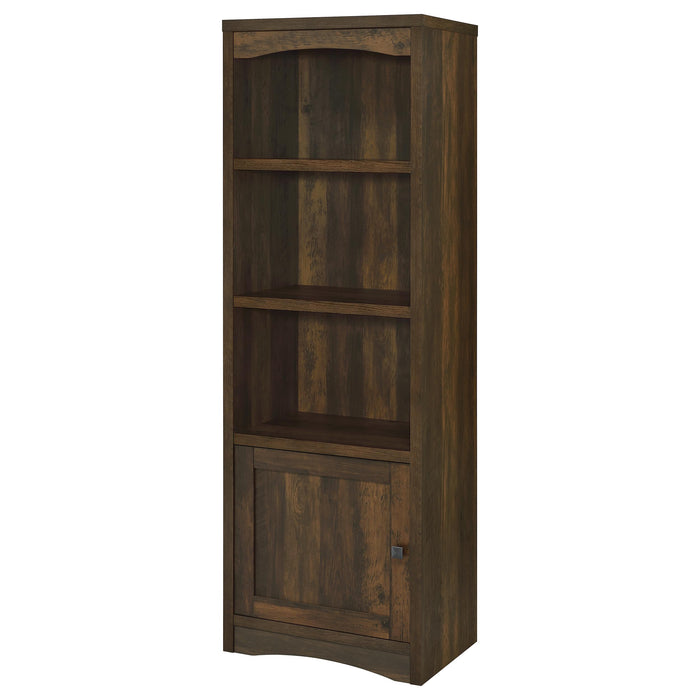 Laughlin 4-shelf Engineered Wood Media Tower Dark Pine
