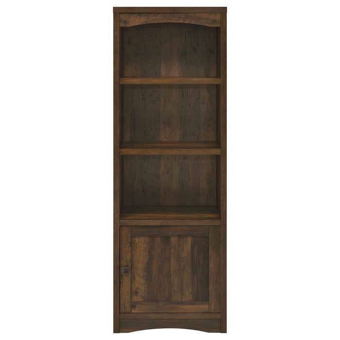 Laughlin 4-shelf Engineered Wood Media Tower Dark Pine