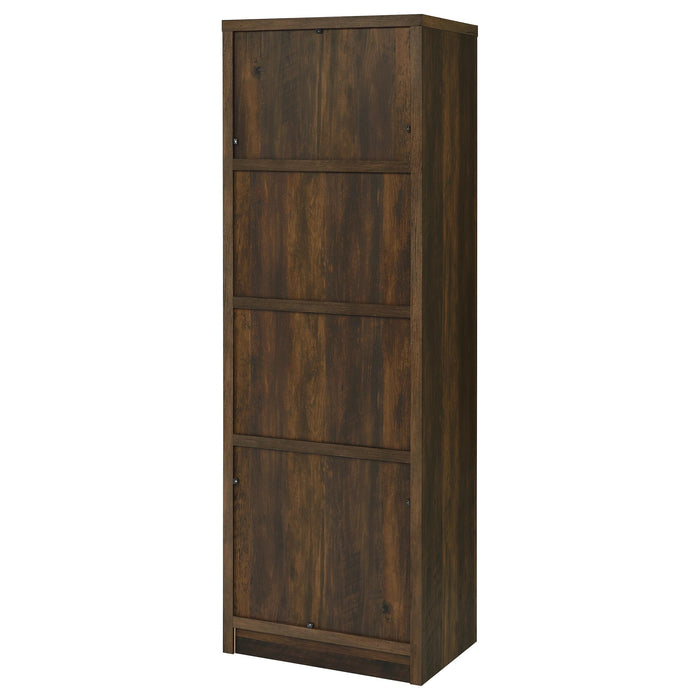 Laughlin 4-shelf Engineered Wood Media Tower Dark Pine