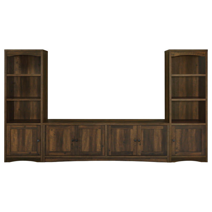 Laughlin 4-shelf Engineered Wood Media Tower Dark Pine