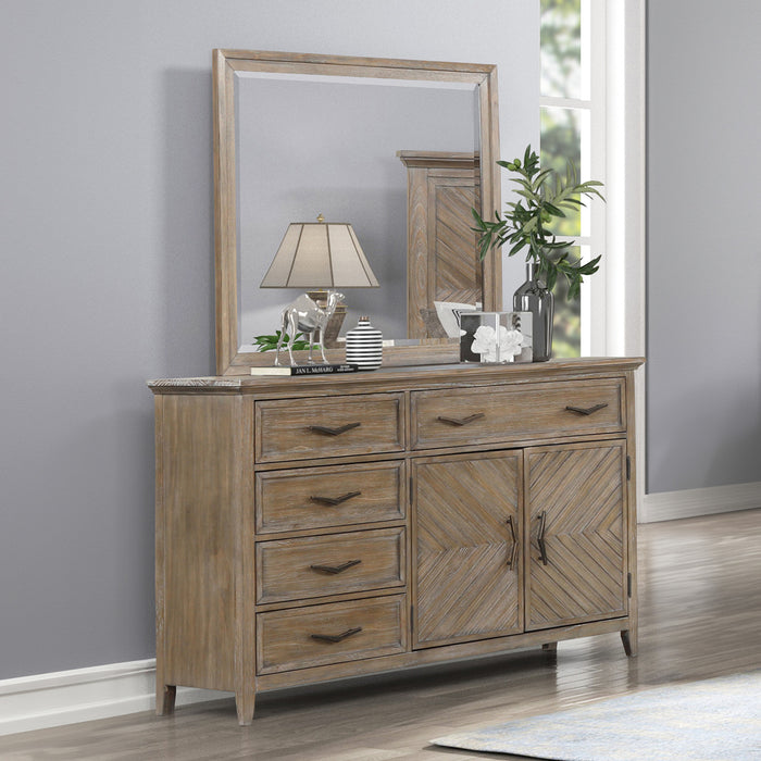 TYBEE DRESSER MIRROR-SAND
