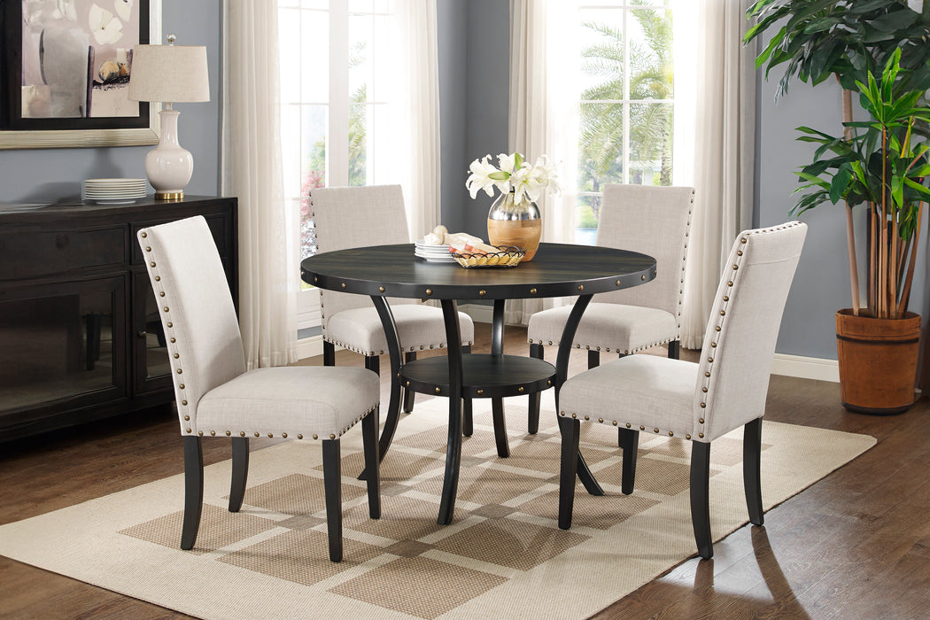 CRISPIN NATURAL BEIGE  DINING CHAIR- (2/Ctn)