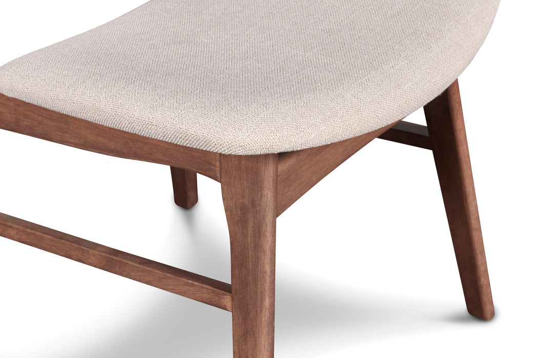 OSCAR CHAIR WITH NATURAL CUSHION-WALNUT