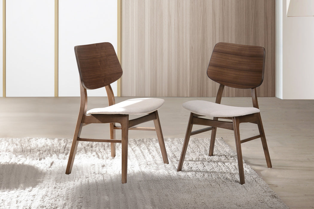 OSCAR CHAIR WITH NATURAL CUSHION-WALNUT