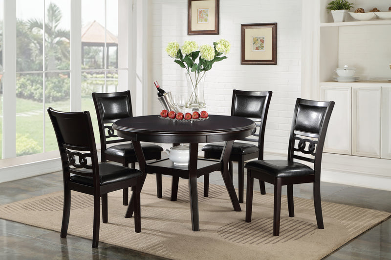 GIA 3 PC 30" STORAGE COUNTER TABLE & 2 CHAIRS-EBONY