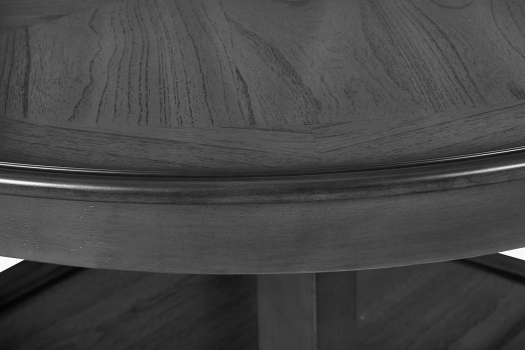 GIA 5 PC 42" ROUND COUNTER DINING TABLE & 4 CHAIRS-GRAY