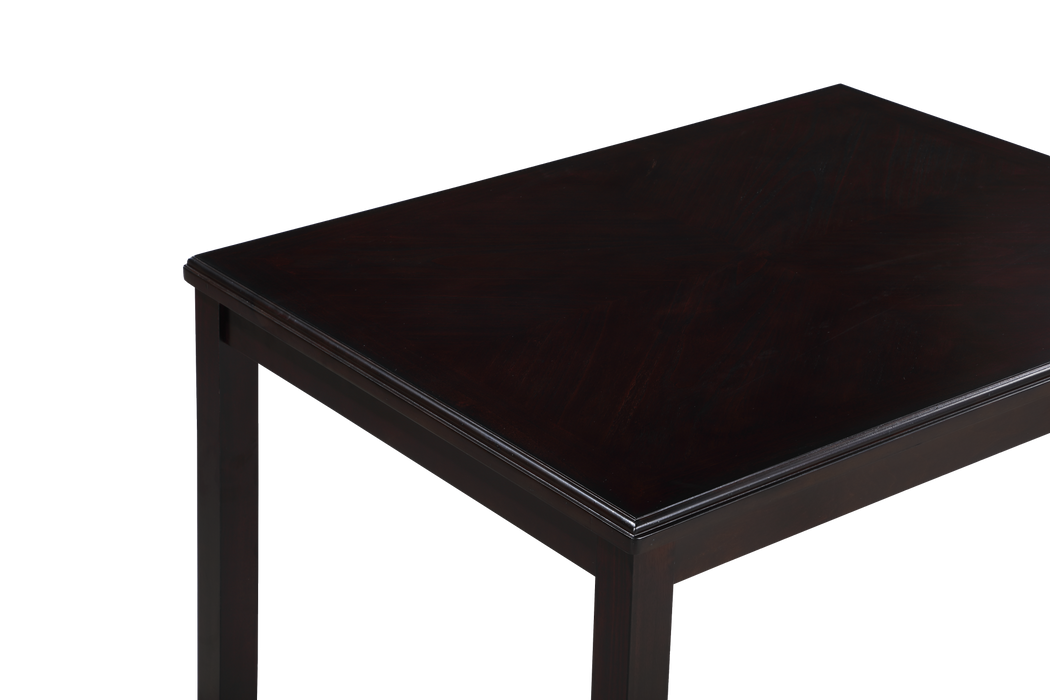 GIA 5 PC 48" RECTANGLE DINING TABLE & 4 CHAIRS-EBONY