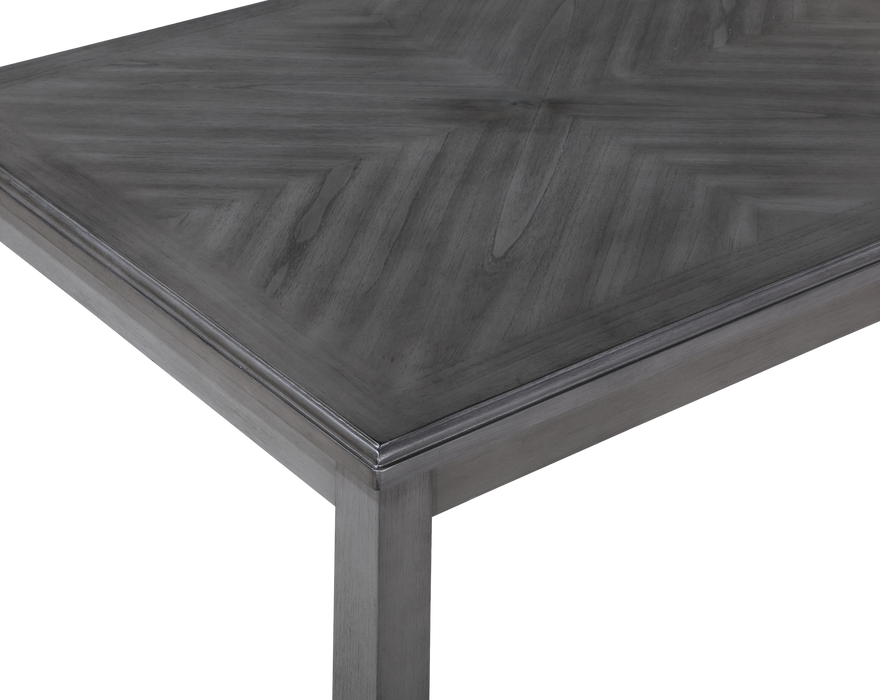 GIA 5 PC 48" RECTANGLE DINING TABLE & 4 CHAIRS-GRAY