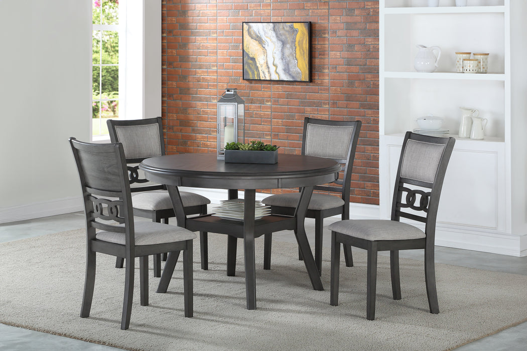 GIA 5 PC 48" RECTANGLE DINING TABLE & 4 CHAIRS-GRAY