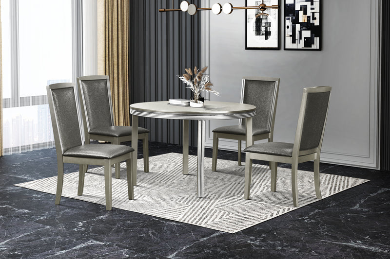LUMINA  DINING CHAIR (2 PER CARTON)-SILVER