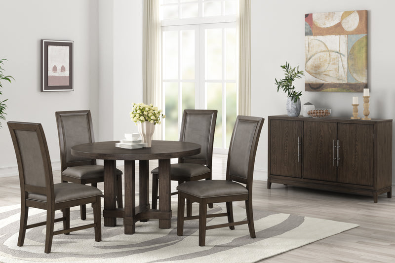 CITYSCAPE ROUND DINING TABLE-WALNUT