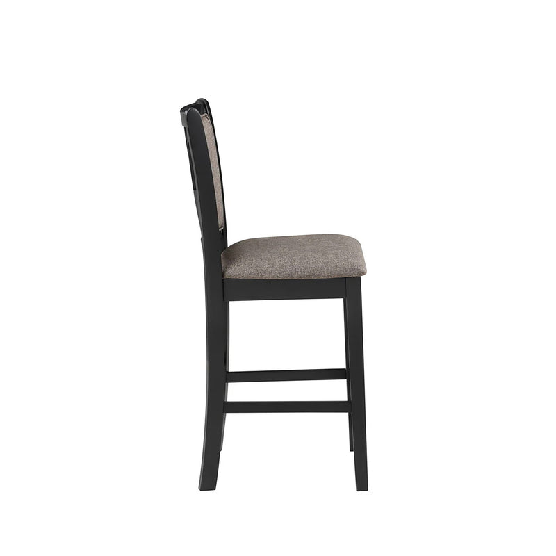 POTOMAC 42" ROUND COUNTER TABLE & 4 CHAIRS -BROWN/BLACK
