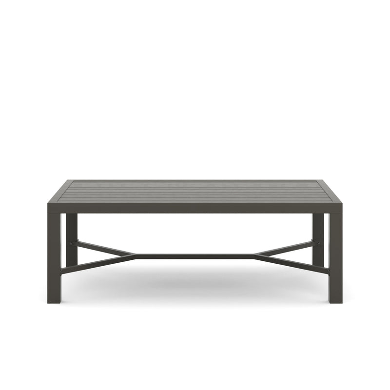 SKYE 2 PC SOFA AND SLAT TOP COFFEE TABLE SET-GRAY