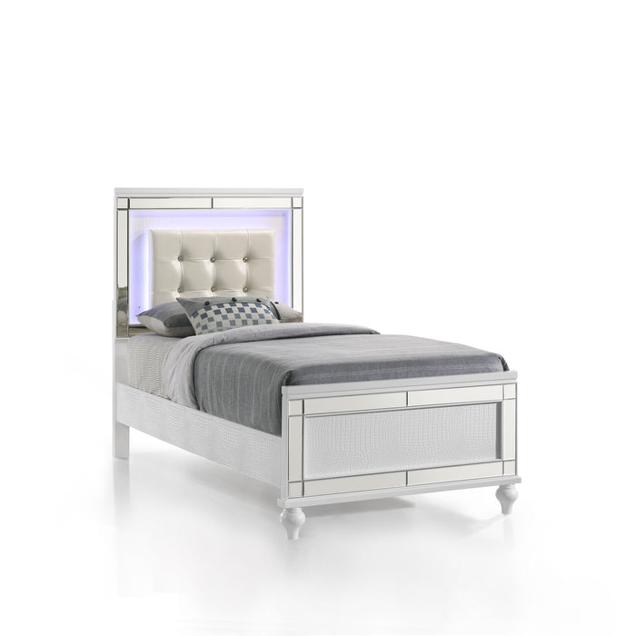 VALENTINO 3/3 TWIN BED -WHITE
