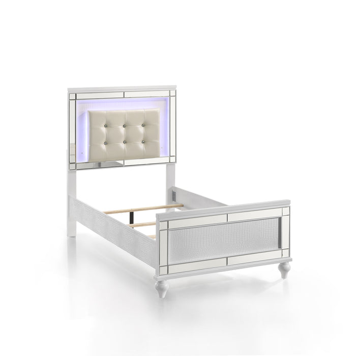 VALENTINO 3/3 TWIN BED -WHITE