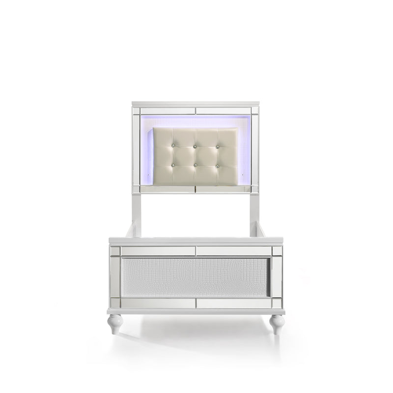 VALENTINO 3/3 TWIN BED -WHITE