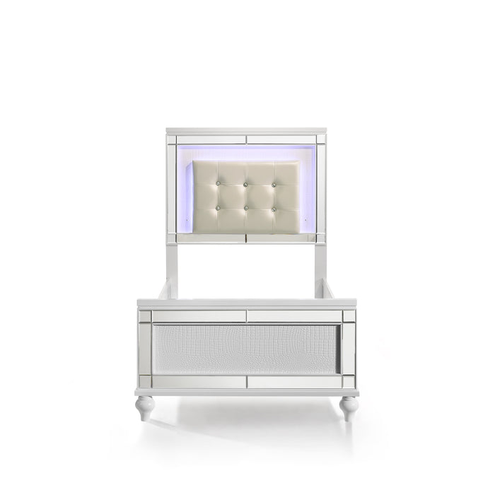 VALENTINO 3/3 TWIN BED -WHITE