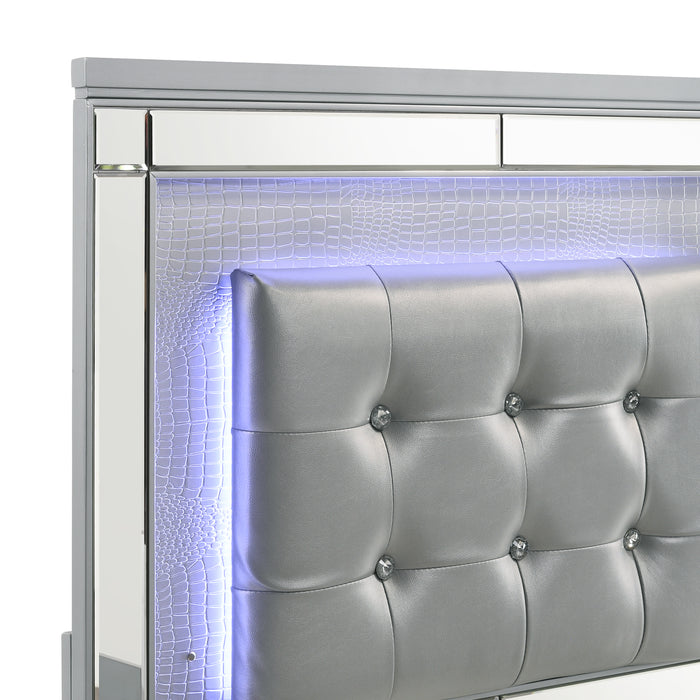 VALENTINO 3/3 TWIN BED - SILVER