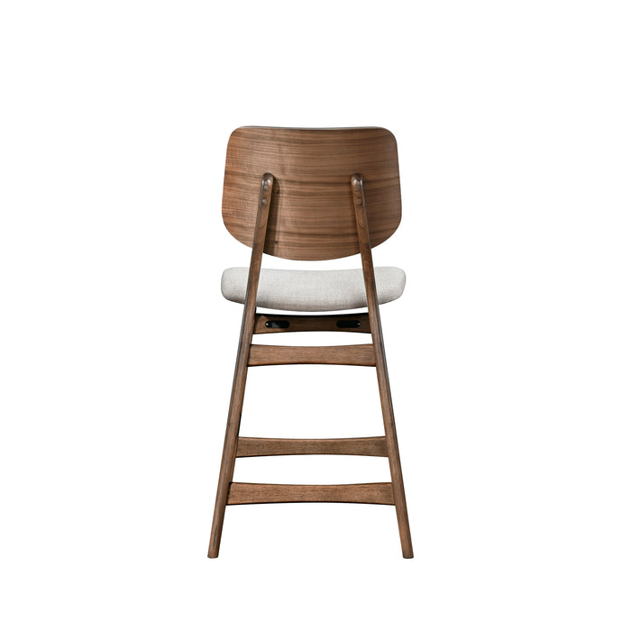 OSCAR COUNTER CHAIR WITH NATURAL CUSHION-WALNUT