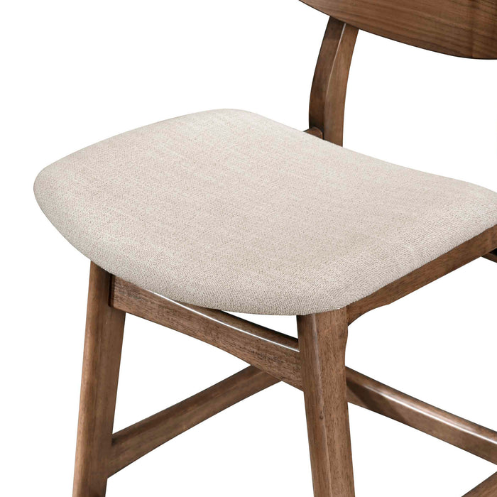 OSCAR COUNTER CHAIR WITH NATURAL CUSHION-WALNUT
