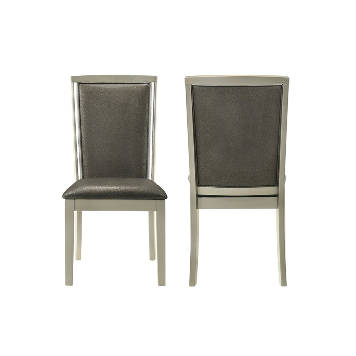 LUMINA  DINING CHAIR (2 PER CARTON)-SILVER