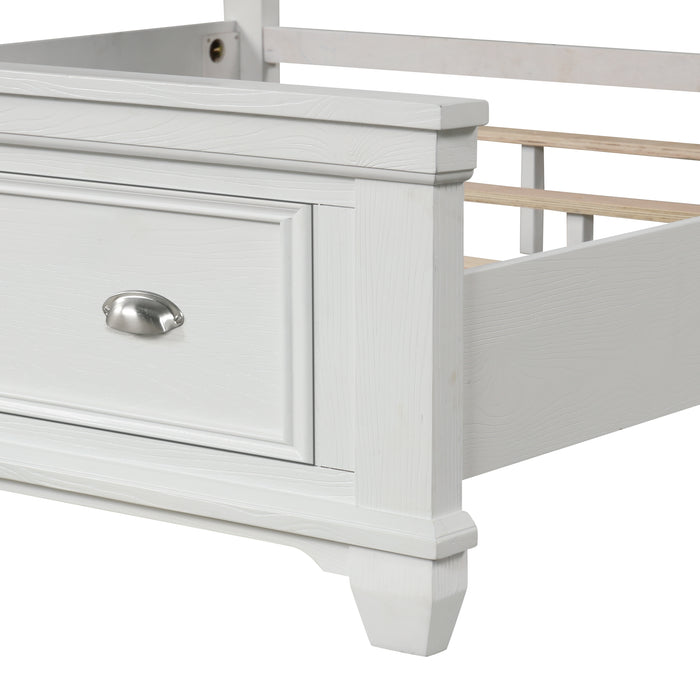 JAMESTOWN  - 6/0 WK BED W /STORAGE - WHT