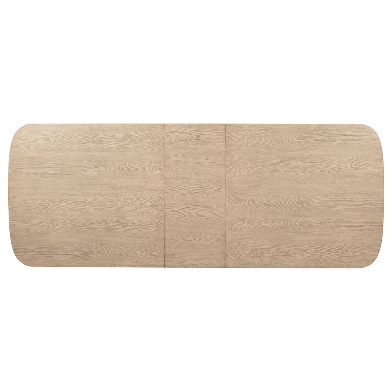 Kailani 110-inch Rectangular Wood Dining Table Beige Oak