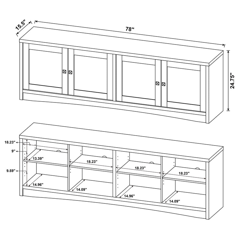 Laughlin 3-piece Entertainment Center TV Stand White