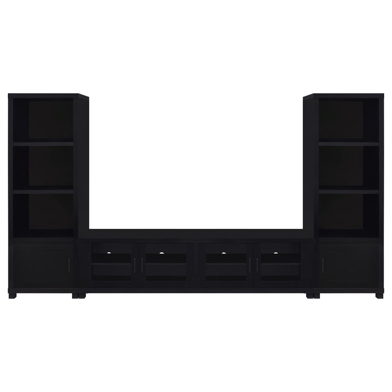 Sachin 3-piece Entertainment Center 79-inch TV Stand Black