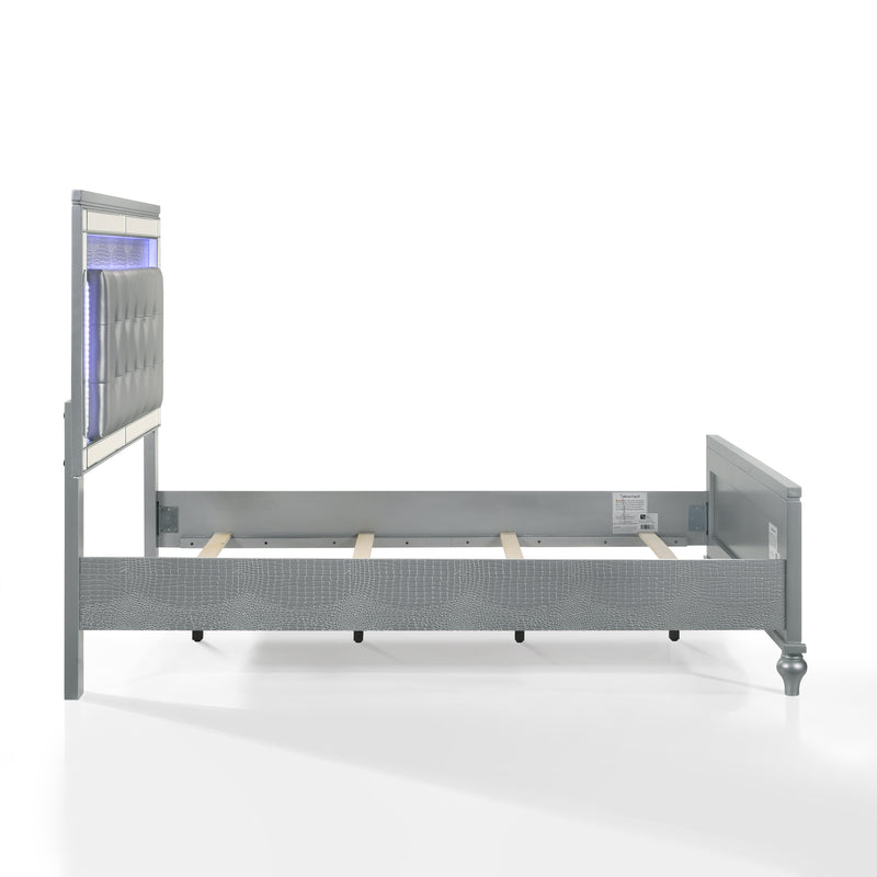 VALENTINO 4/6 FULL BED - SILVER