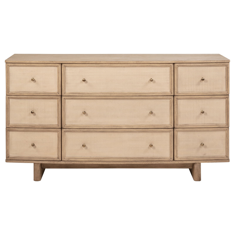 Kailani 9-drawer Dresser Cabinet Beige Oak