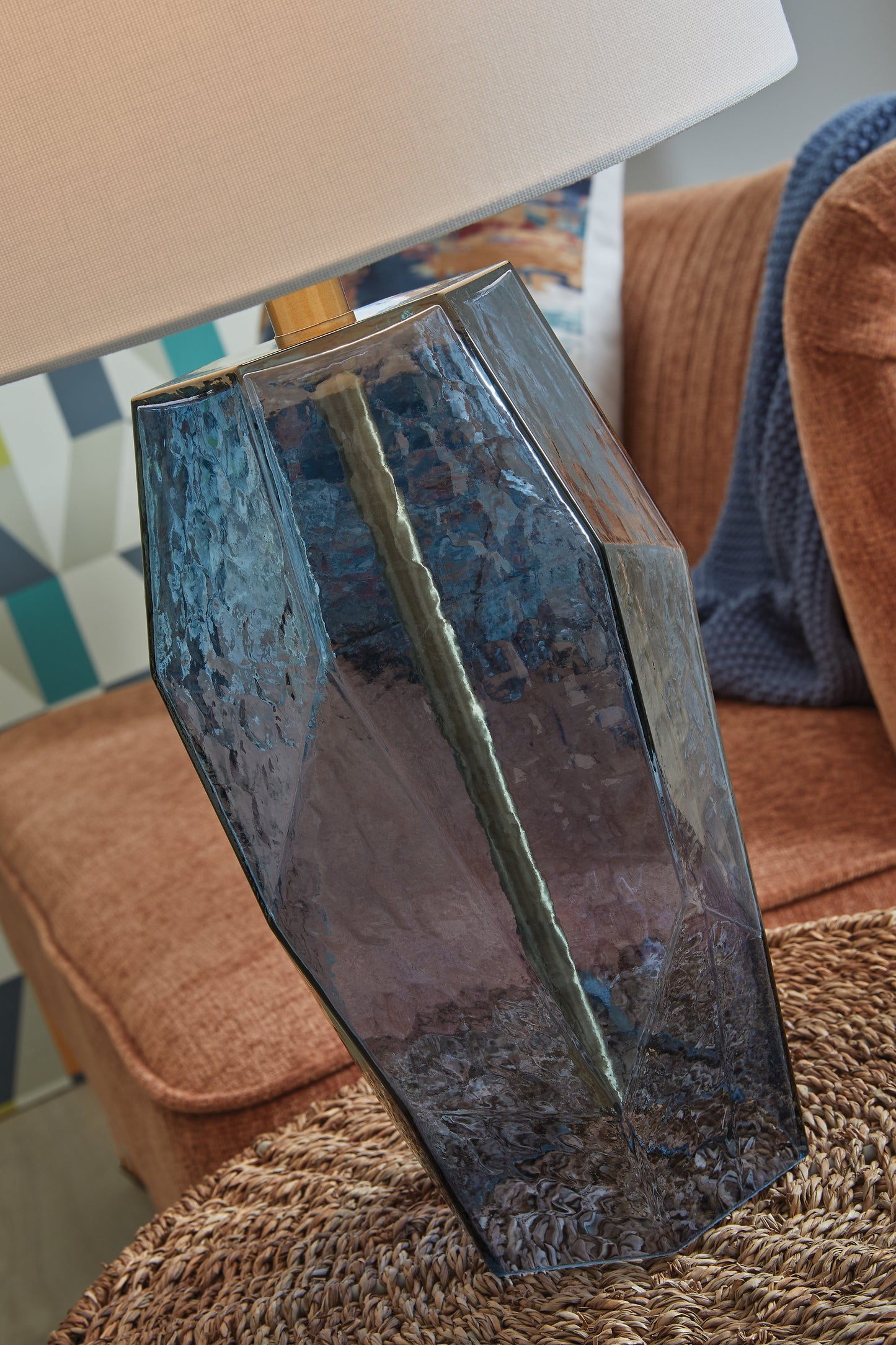 Lámpara de mesa de cristal de sebo (1/CN)