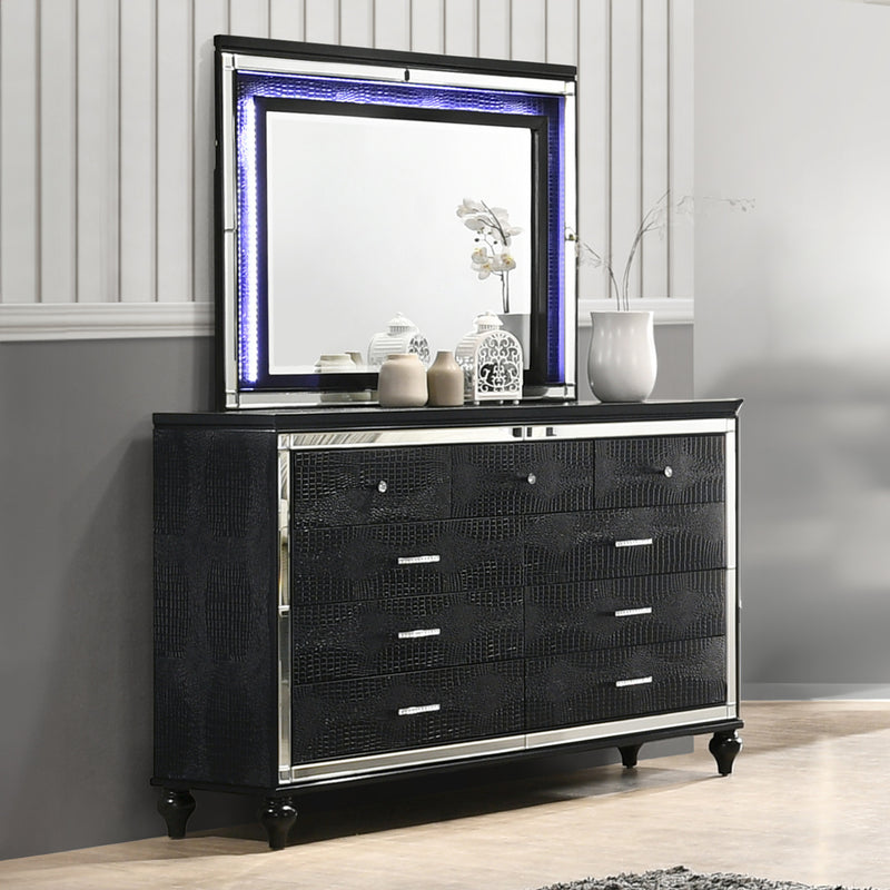 VALENTINO LIGHTED MIRROR-BLACK