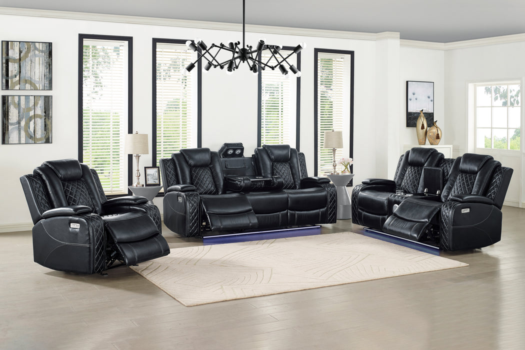 ORION II CONSOLE LOVESEAT W/ PWR FR & HR-BLACK