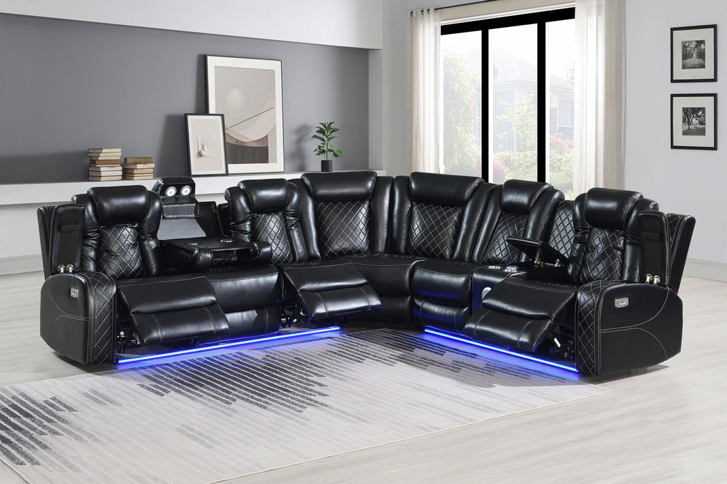 ORION II RAF CONSOLE LOVESEAT W/1 RECLINER-BLACK