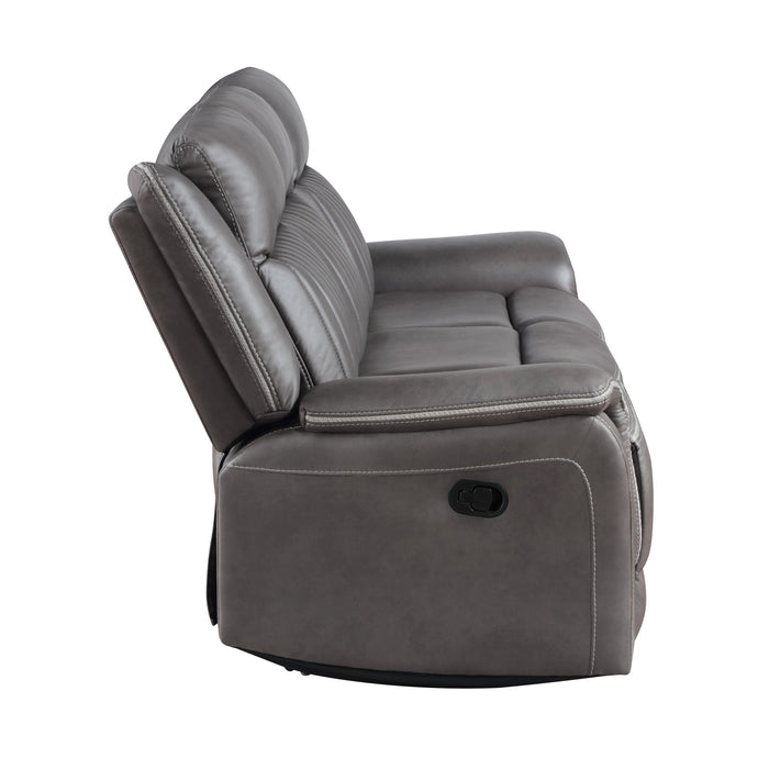 ENZO  SOFA W/DUAL RECLINER- GRAY